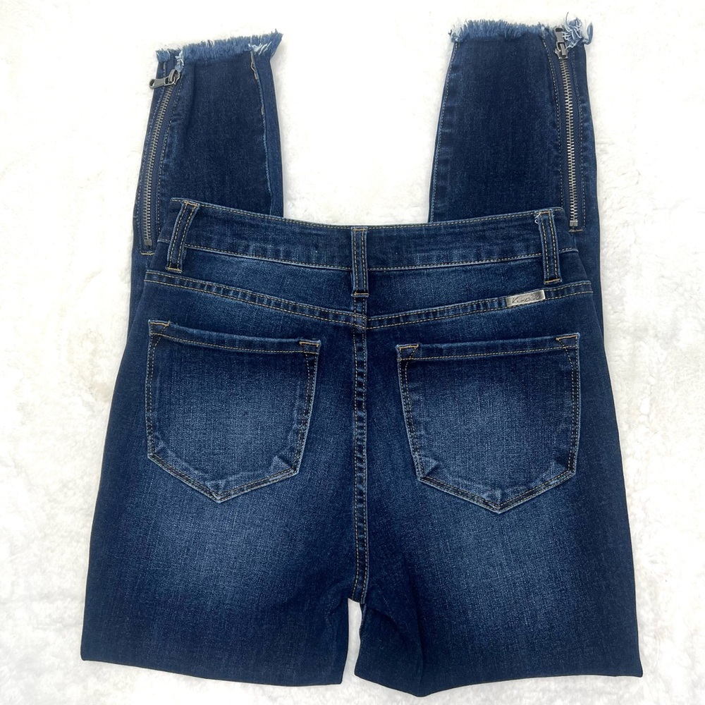 KANCAN Skinny Ankle Zip Distressed Knee Jeans Denim Size 5 / 26 - Picture 15 of 16